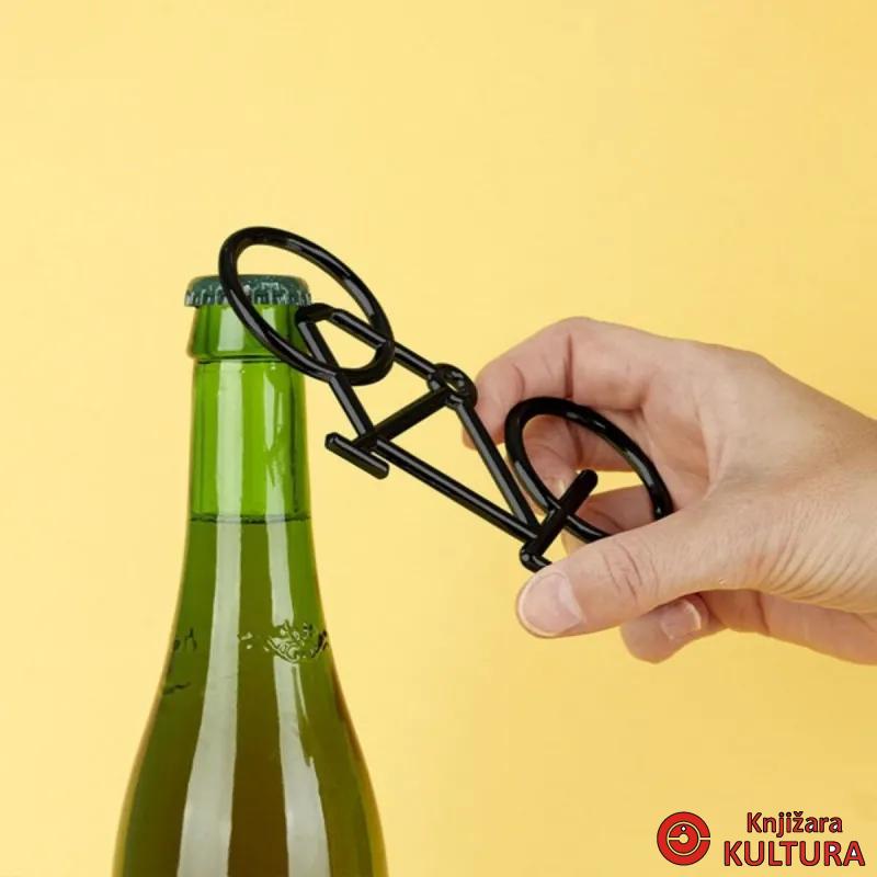 Otvarač za flaše, Tourmalet, crni, metal 