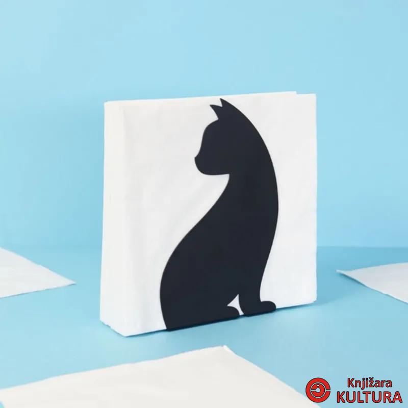 DRŽAČ ZA SALVETE FELINE CRNI 