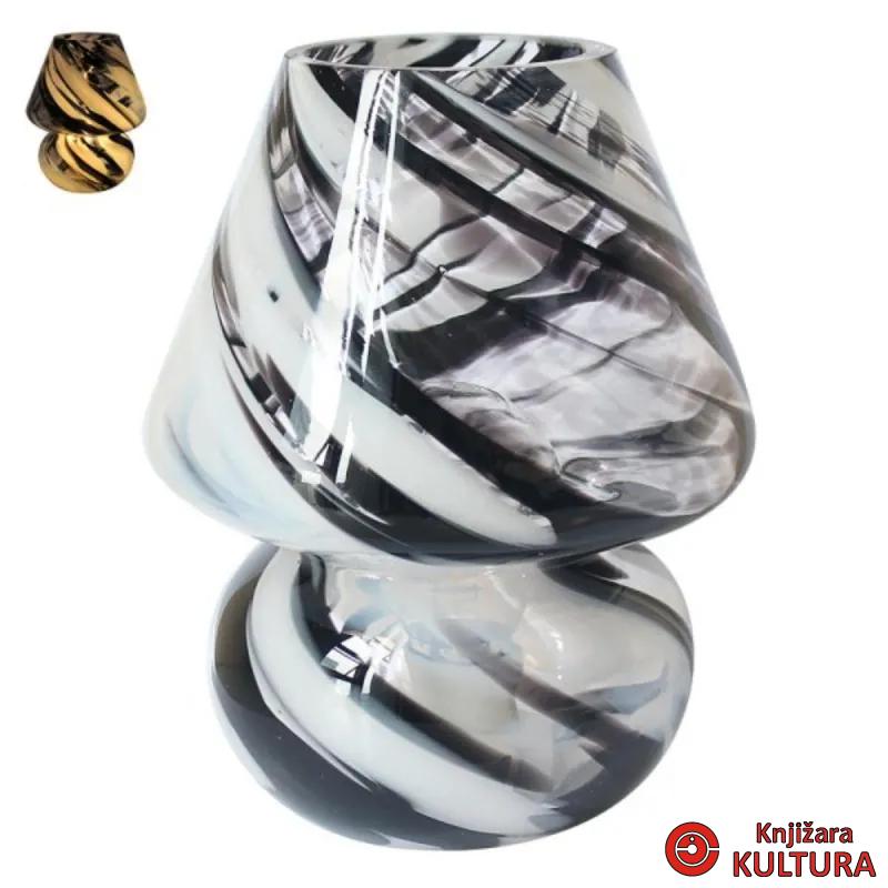 LAMPA LED STAKLENA CRNO BIJELA LP73866 