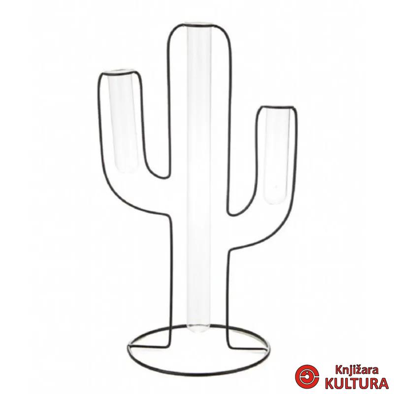 VAZNA,Cactus Silhouette,black,metal/glass 