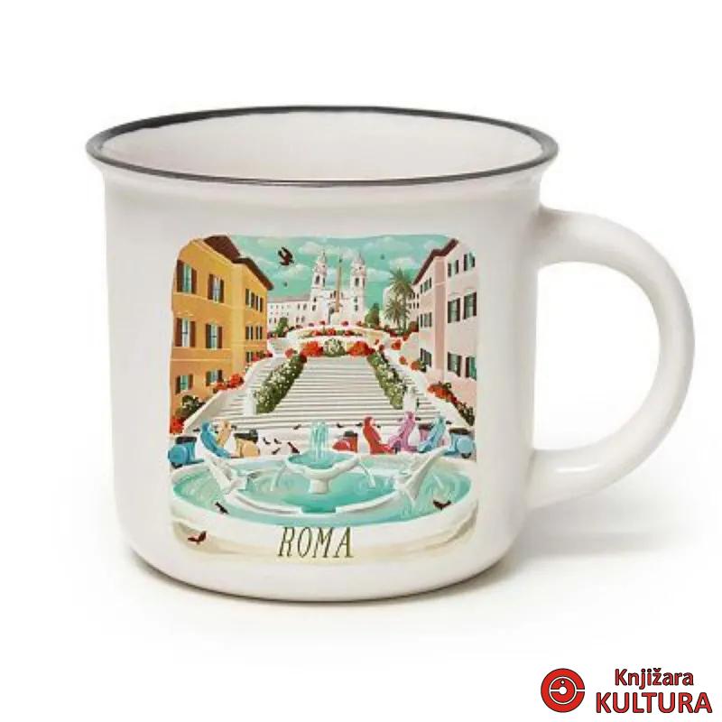 ŠOLJA PORCELAN - CUP- PUCCINO - ROMA 