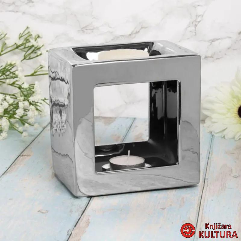 DRŽAČ SVIJEĆA SILVER CUBE LP47687 