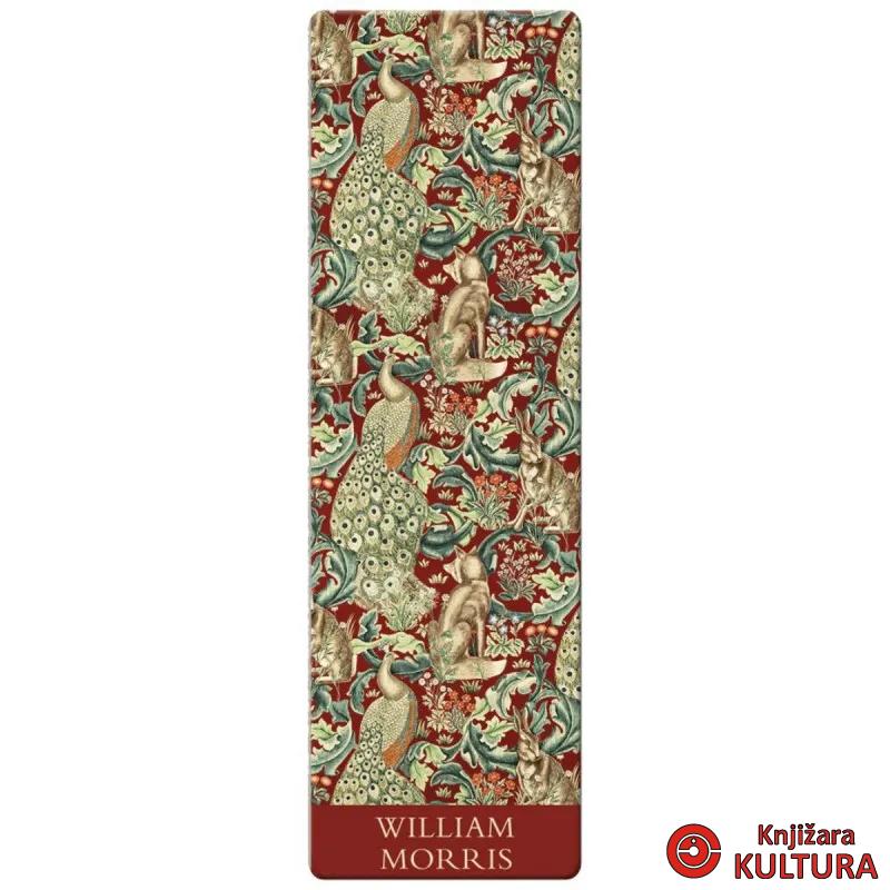 Bookmarker William Morris, Rabbit, Wolf and Peacock 