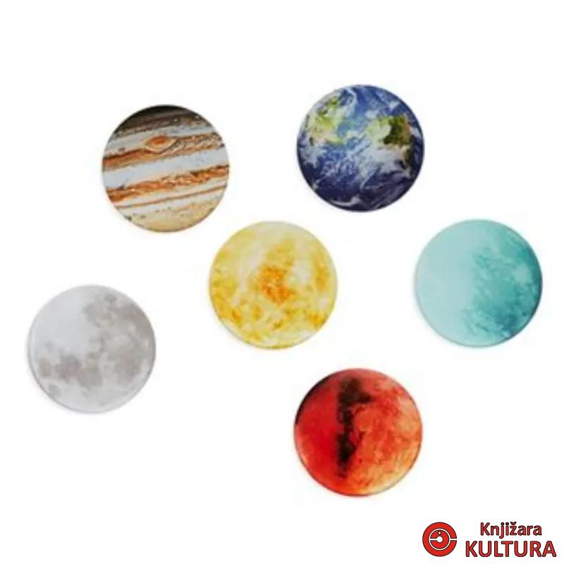 PODMETACI,Planets,x6,glass,holder 