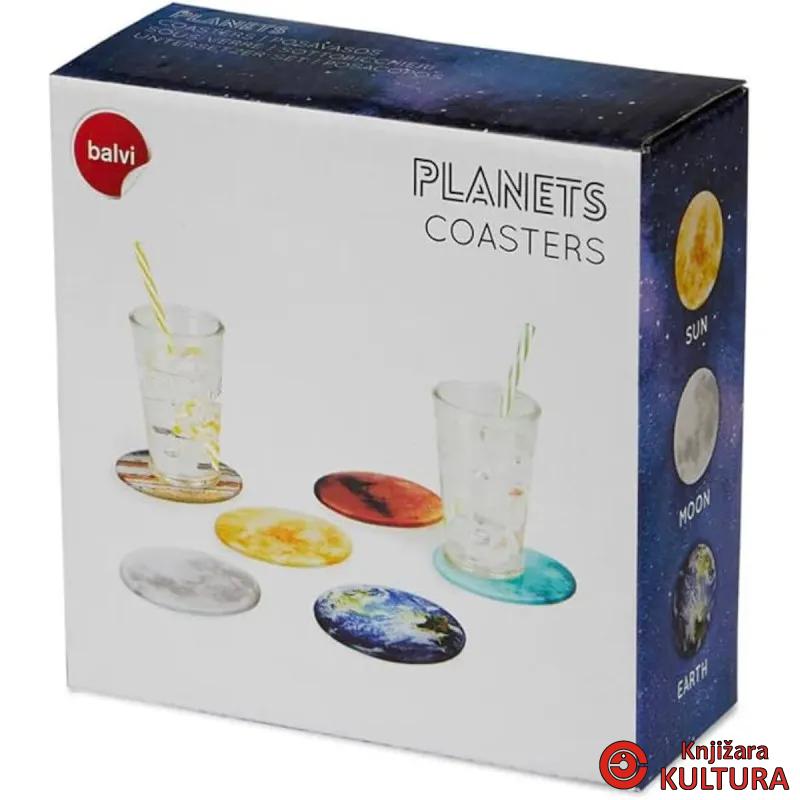 PODMETACI,Planets,x6,glass,holder 