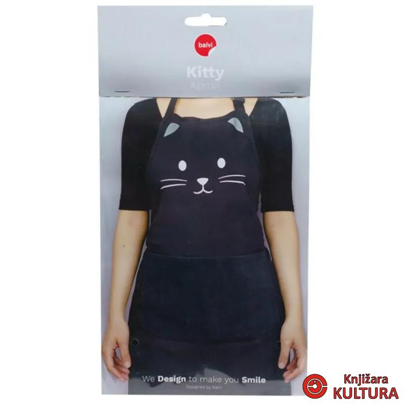 KUHINJSKA PREGACA,Kitty,black,80 cm,polyester 