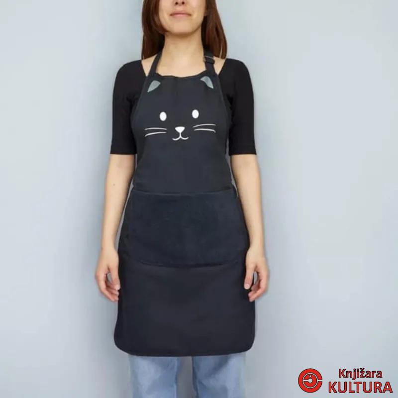 KUHINJSKA PREGACA,Kitty,black,80 cm,polyester 
