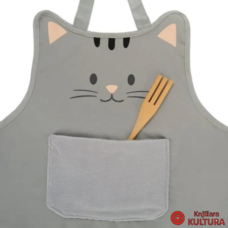 KUHINJSKA PREGACA,Kitty,gray,children,50 cm 
