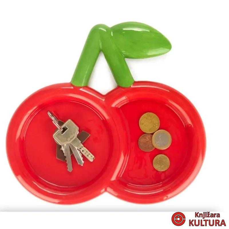 DEKORATIVNA TACNA,Cherry,red,23 cm,ceramic 