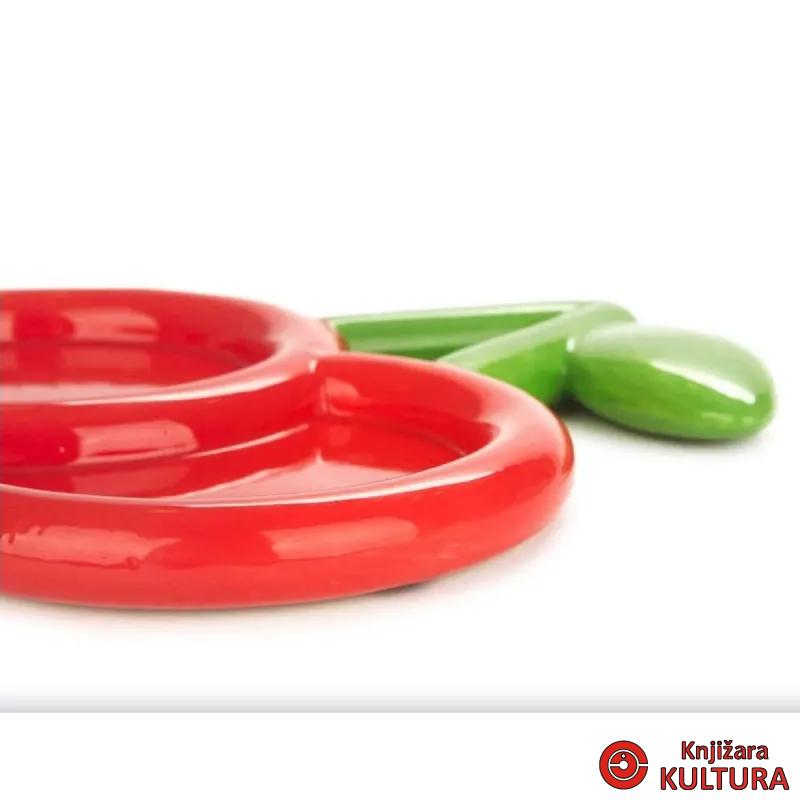 DEKORATIVNA TACNA,Cherry,red,23 cm,ceramic 