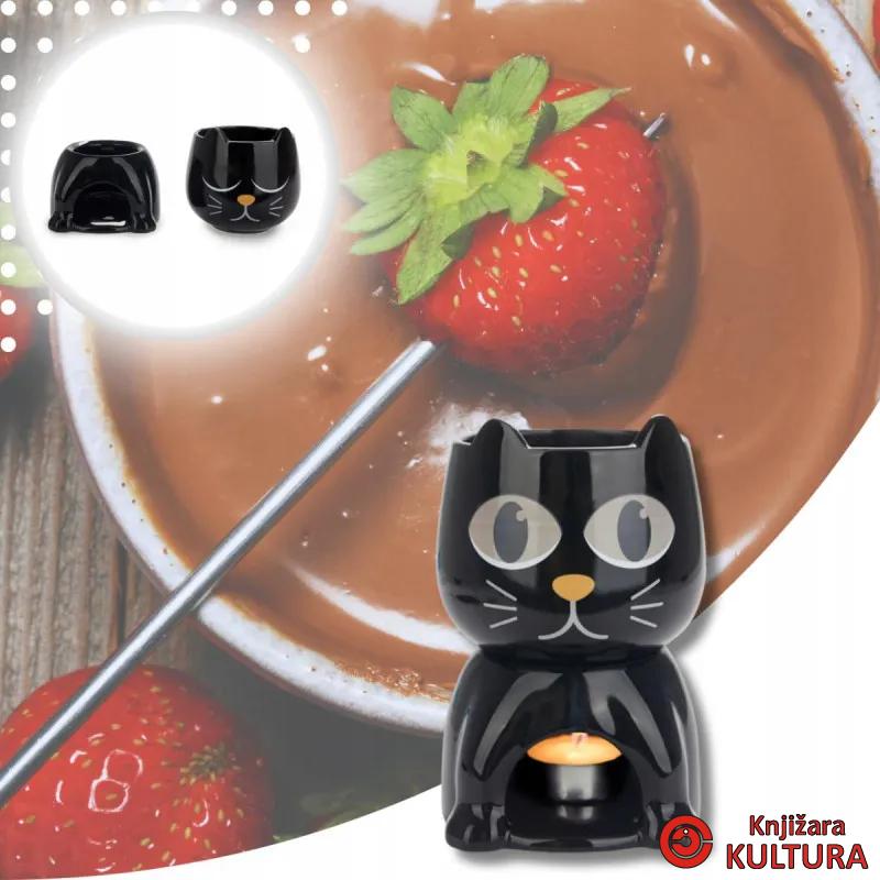FONDU ZA COKOLADU,Wake Cat,350 ml,black,ceramic 