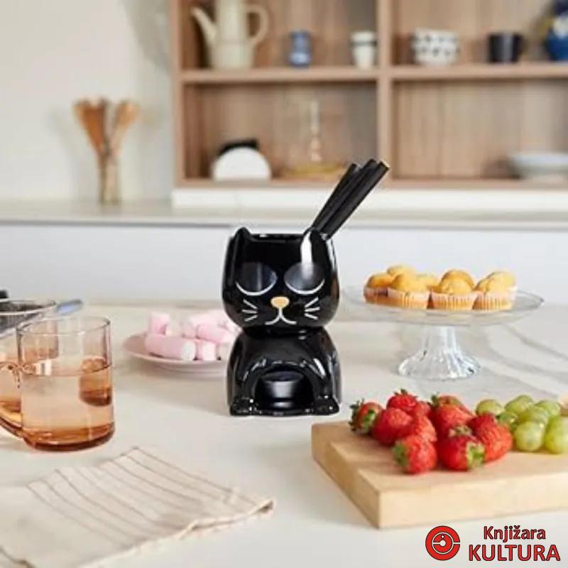 FONDU ZA COKOLADU,Wake Cat,350 ml,black,ceramic 