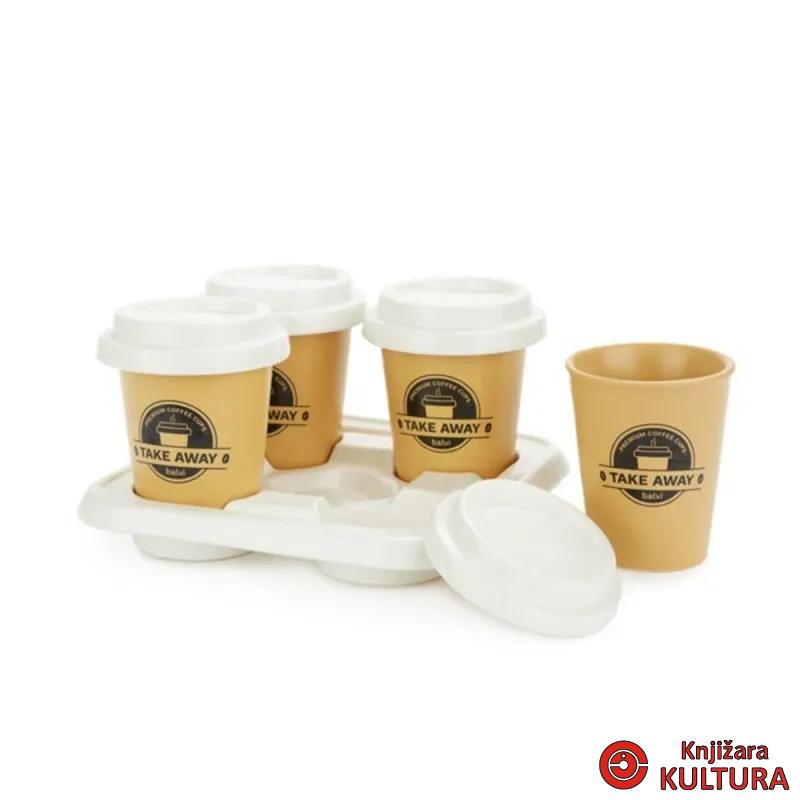 ŠOLJE ZA KAFU SET ,Take Away,brown,porcelain 