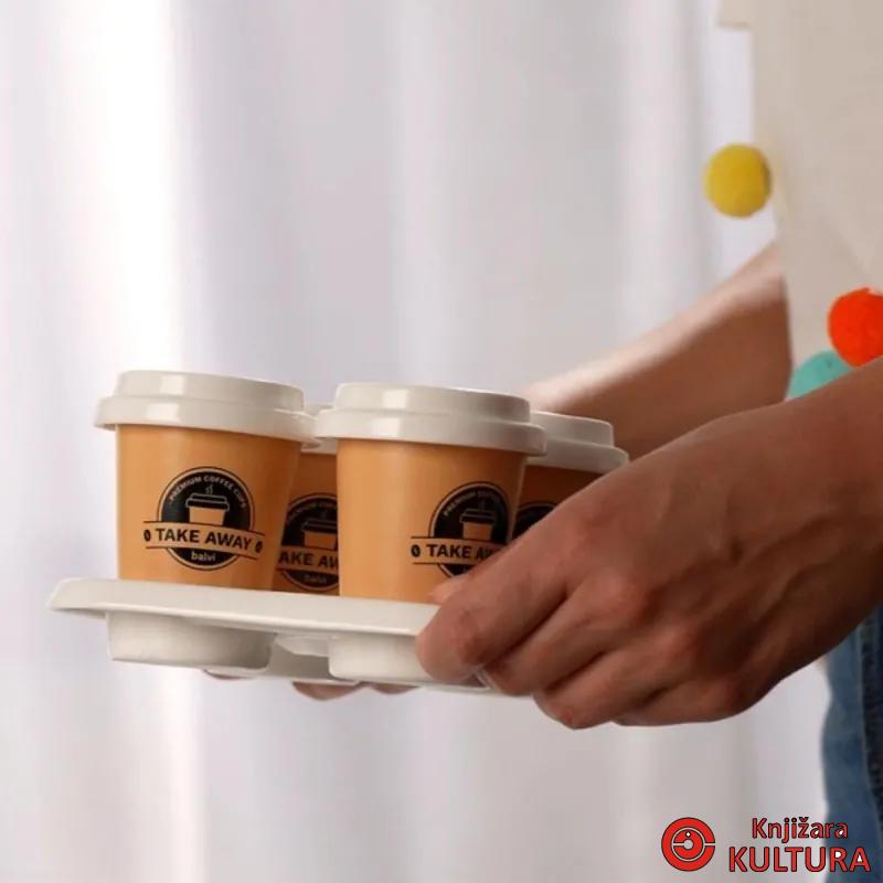 ŠOLJE ZA KAFU SET ,Take Away,brown,porcelain 