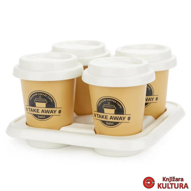 ŠOLJE ZA KAFU SET ,Take Away,brown,porcelain 