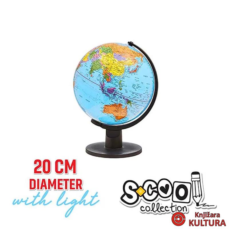 GLOBUS 20CM PVC WITH LIGHT 