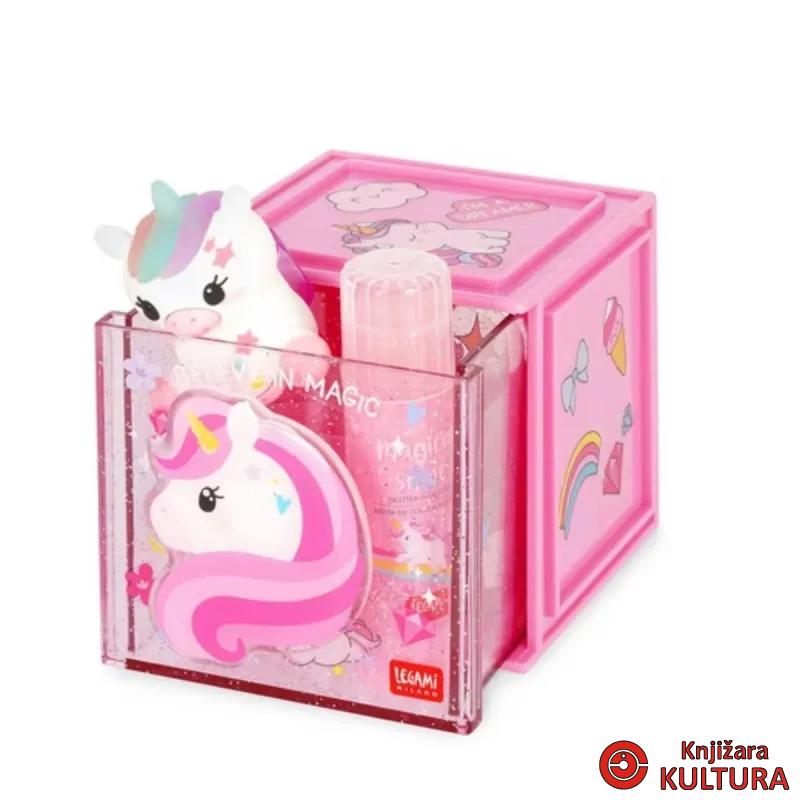 STOLNI ORGANIZER - CUTIE CUBE -UNICORN 