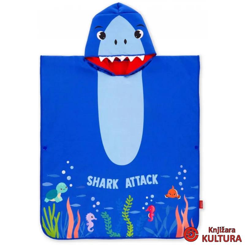 PEŠKIR - KIDS PONCHO - SHARK 