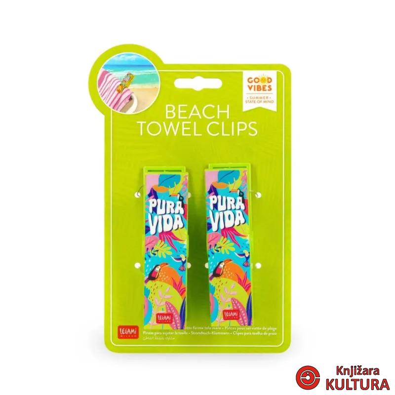 PEŠKIR ZA PLAŽU CLIPS - PURA VIDA 