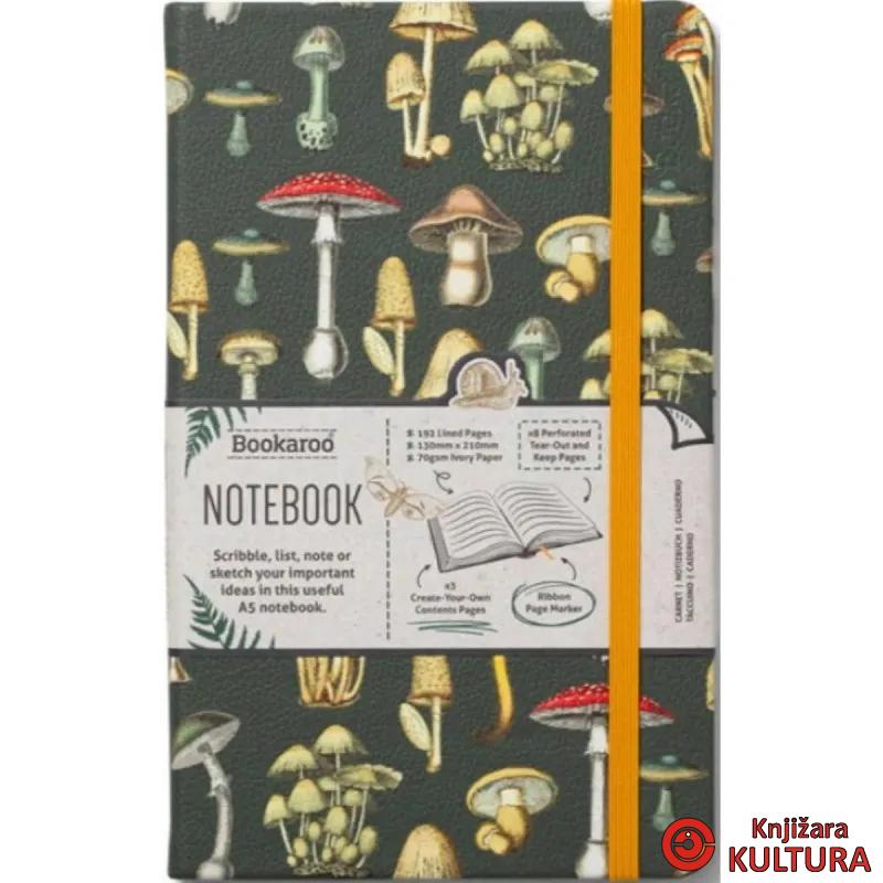 NOTES BOOKAROO A5 JOURNAL- BOTANICAL MUSHROOM 
