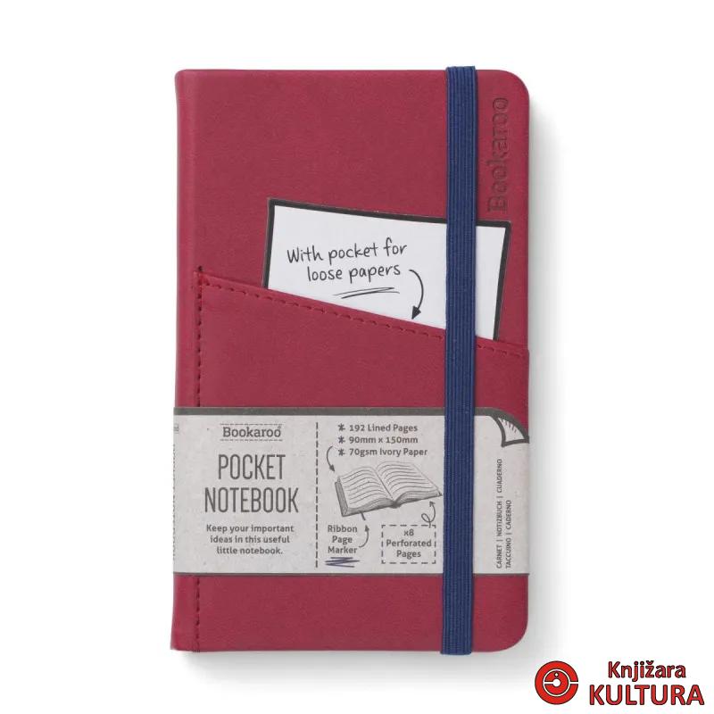 NOTES BOOKAROO A6 JOURNAL- DARK RED 