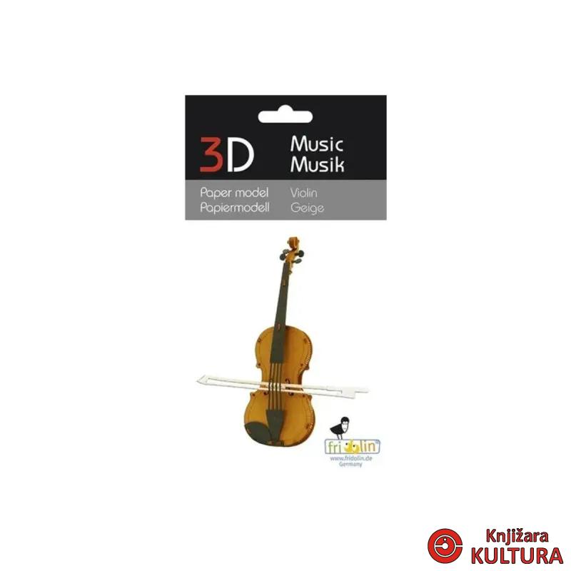 PAPIRNI MODEL 3D VIOLINA 
