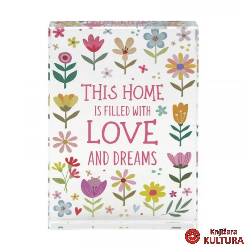 Dekoracija - drvene poruke HOME 