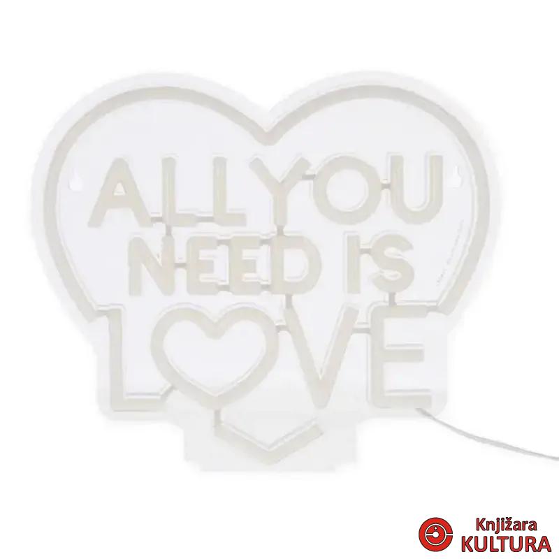 NEONSKI ZNAK ALL YOU NEED IS LOVE 