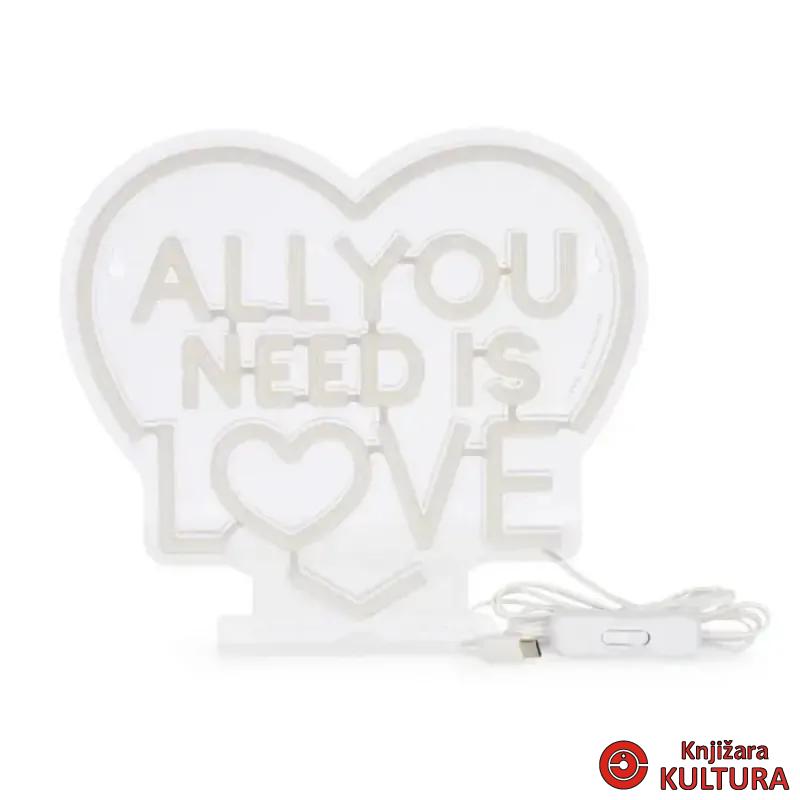 NEONSKI ZNAK ALL YOU NEED IS LOVE 