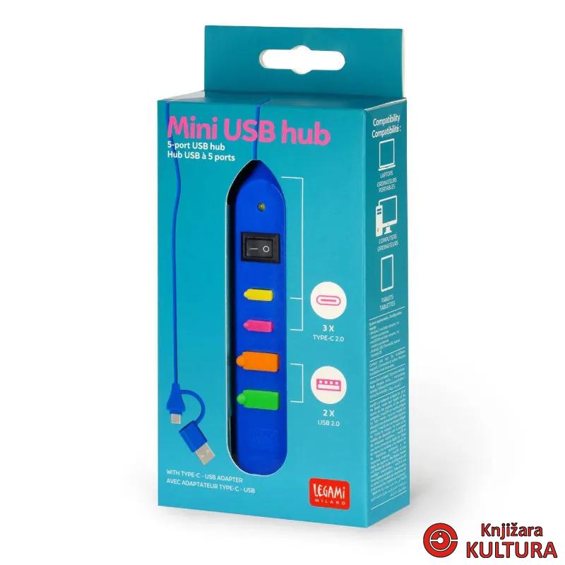 MINI USB HUB-BLUE MUA0004 