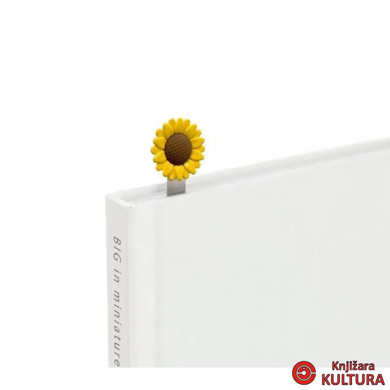 OBILJEŽIVAČ STRANICA 3D METALNI - Sunflower 