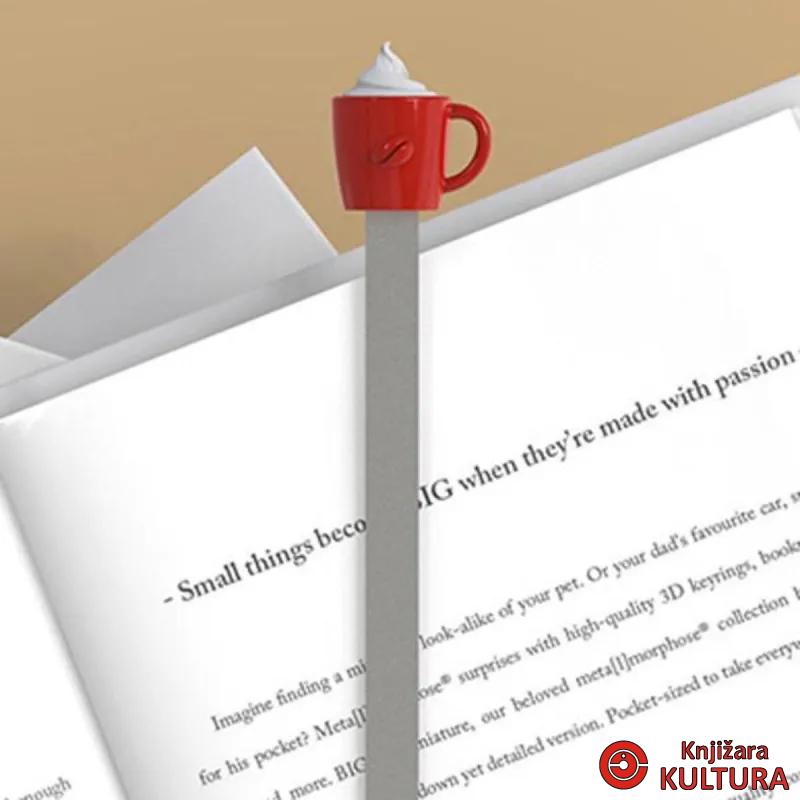 OBILJEŽIVAČ STRANICA 3D METALNI - Chocolate Cup or cappucino cup 