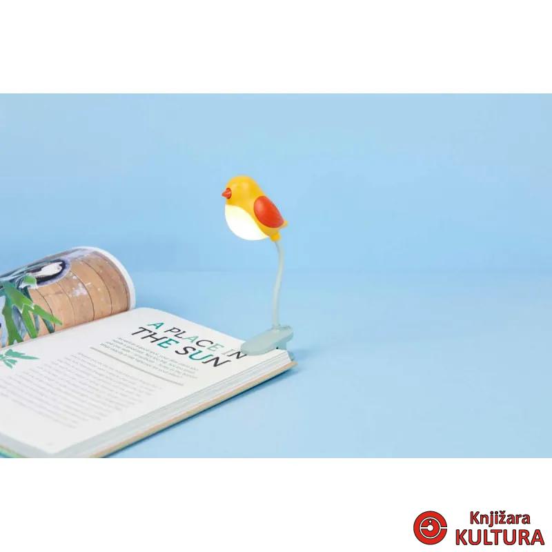 LAMPA ZA KNJIGU BIRDIE YELLOW PLASTIKA 