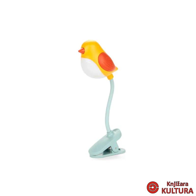 LAMPA ZA KNJIGU BIRDIE YELLOW PLASTIKA 