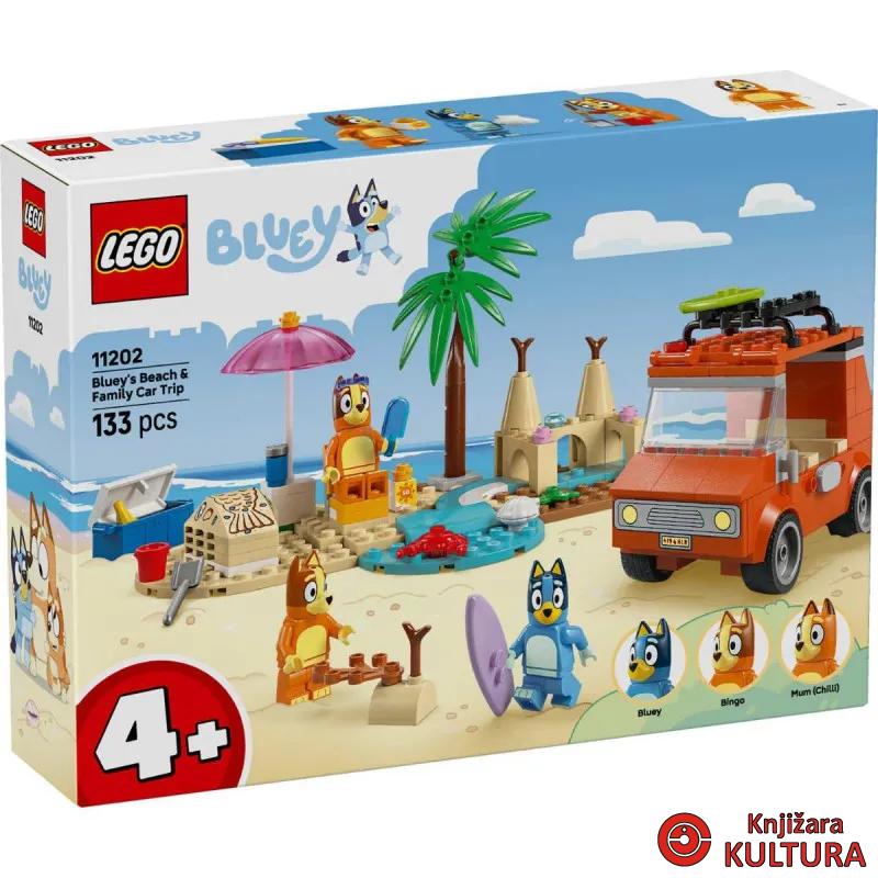 LEGO 4PLUS BERRY 2025 BLUEYEVA PLAŽA I PUTOVANJE PORODICE AUTOM 4+ 