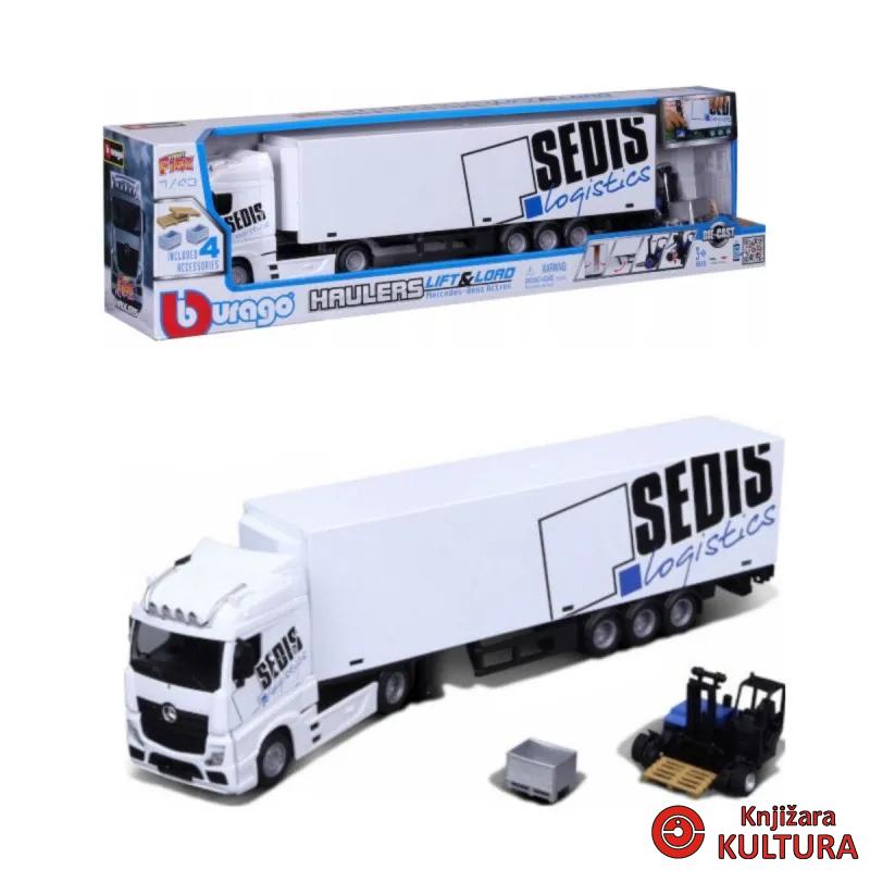 ACTROS TEGLJAČ S PRIKOLICOM MB 1:43 