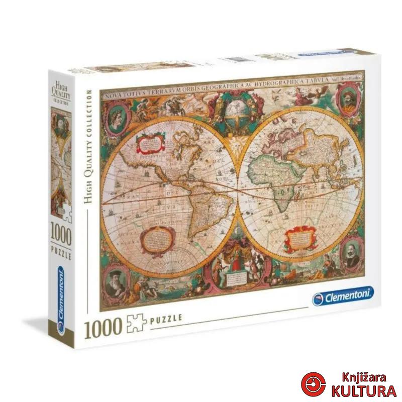 PUZZLE 1000 CL KARTA SVIJETA 