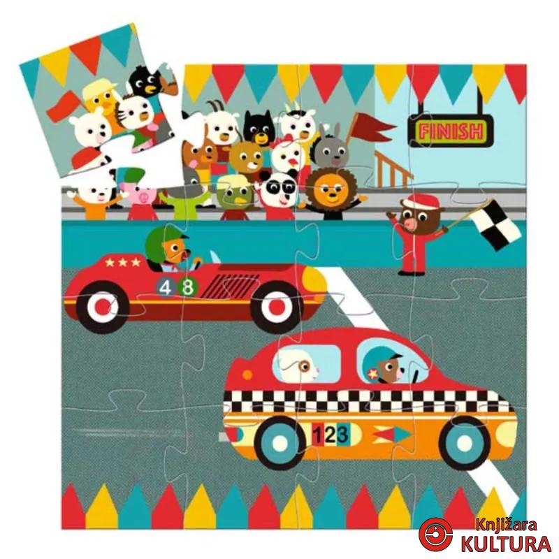PUZZLE - The racing car  - 16 pcs DJ07273 