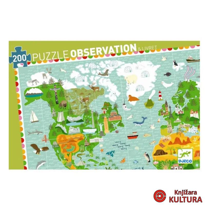 PUZZLE - Around the world 200 pcs + leaflet DJ07412 
