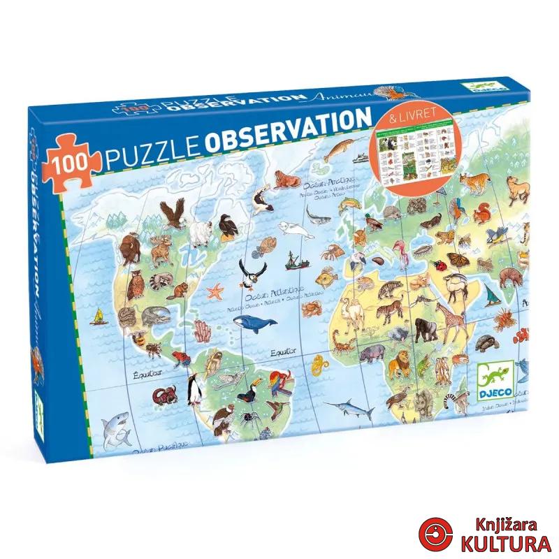 PUZZLE - World’s animals 100 pcs + leaflet DJ07420 
