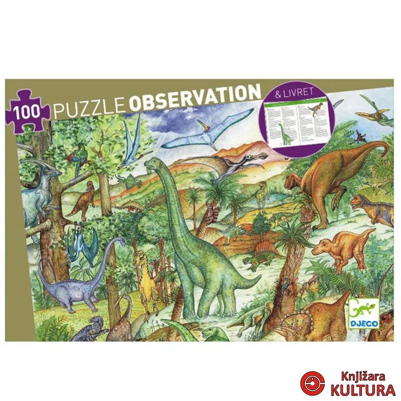 PUZZLE - Dinosaures 100 pcs + Livret DJ07424 