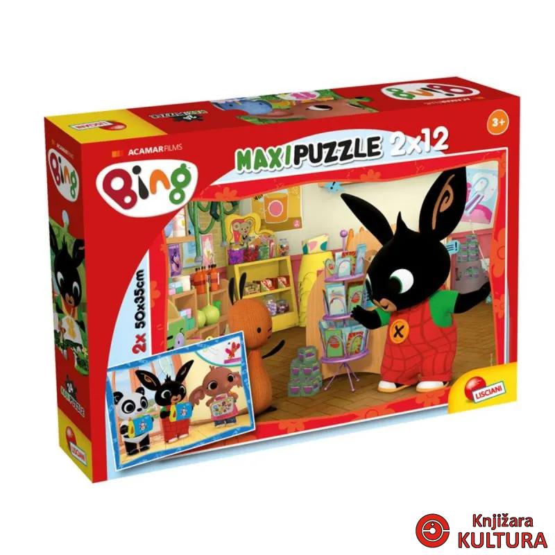 PUZZLE SUPERMAXI 12+12 BING SLAGALICE U ŠKOLI 