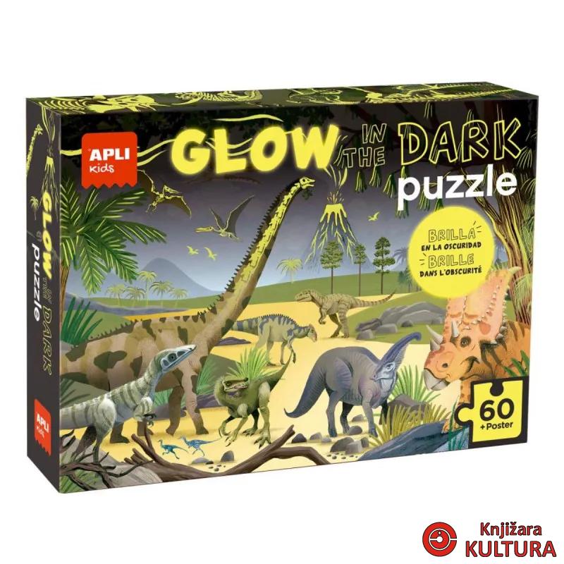 PUZZLE GLOW IN THE DARK DINOSAURS 60U 19435AP 