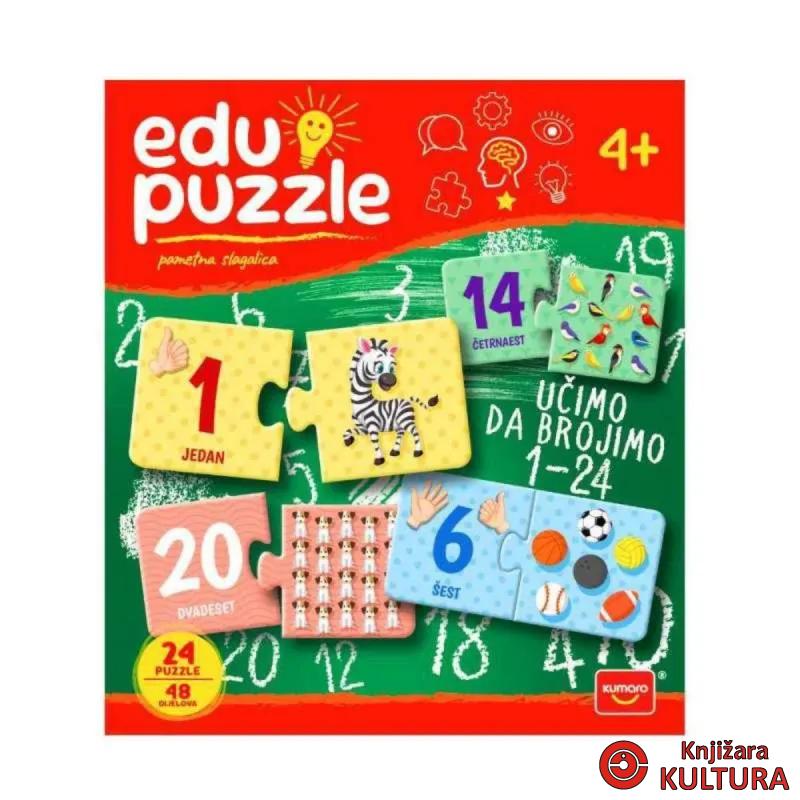 EDU PUZZLE UČIMO DA BROJIMO 1-24  KUMARO 