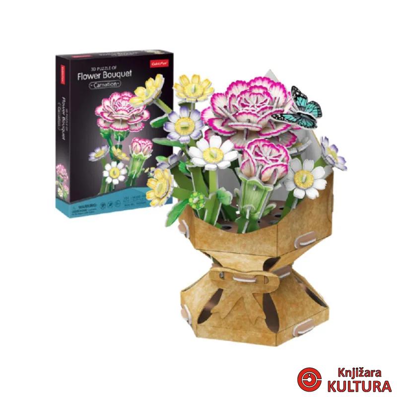 PUZZLE CUBIC FUN FLOWER BOUQUET CARNATION