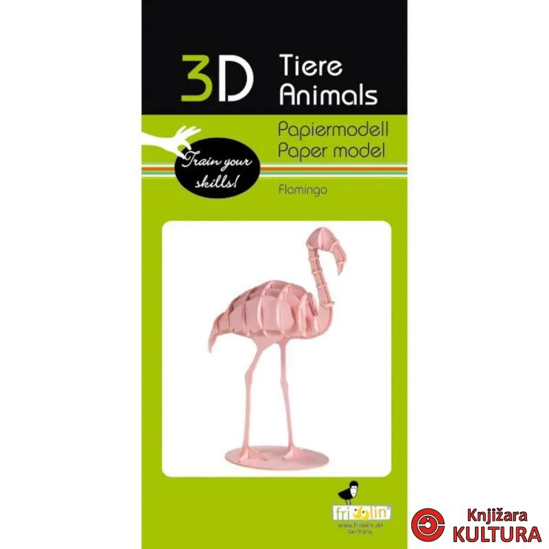 3D puzla flamingo 