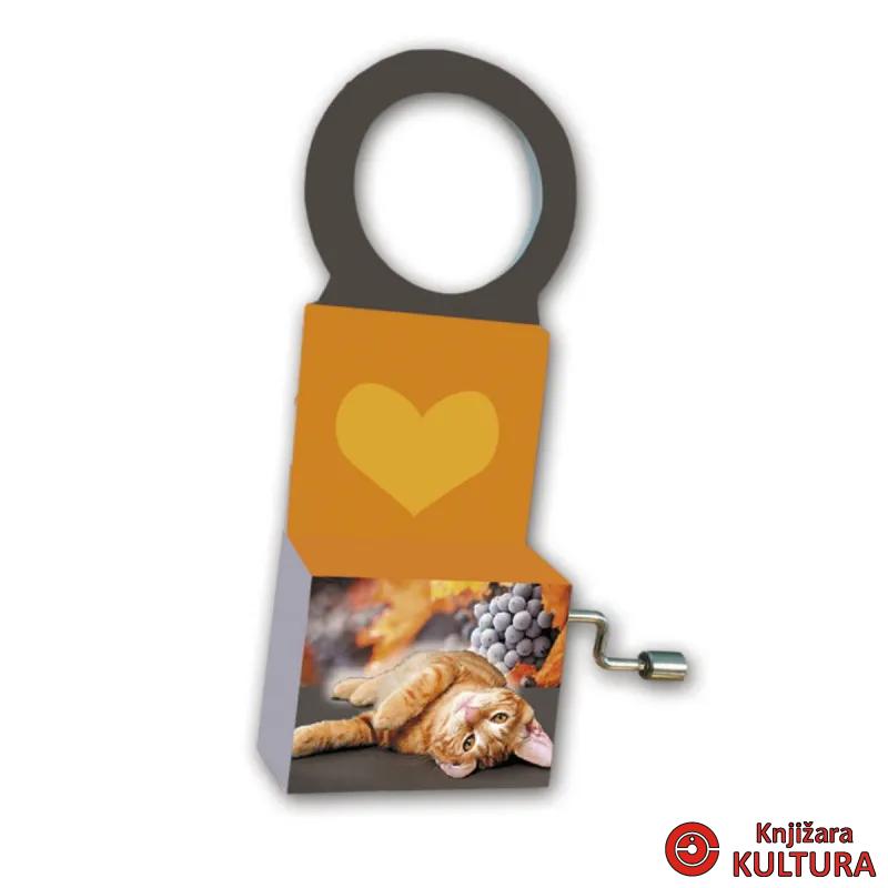 Muz.kutija za flašu Elise mačka,grožđe 