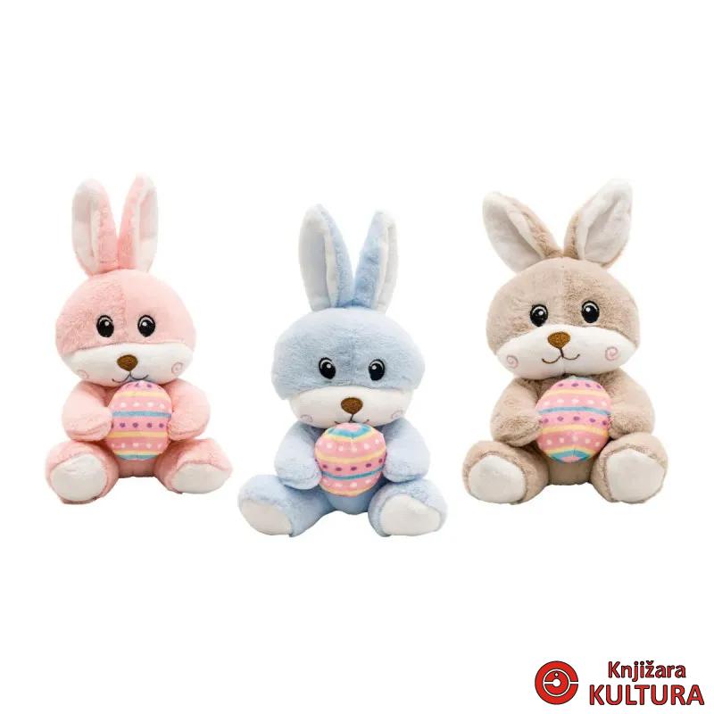 PLIŠANI ZEC SJEDEĆI JAJE 14CM 