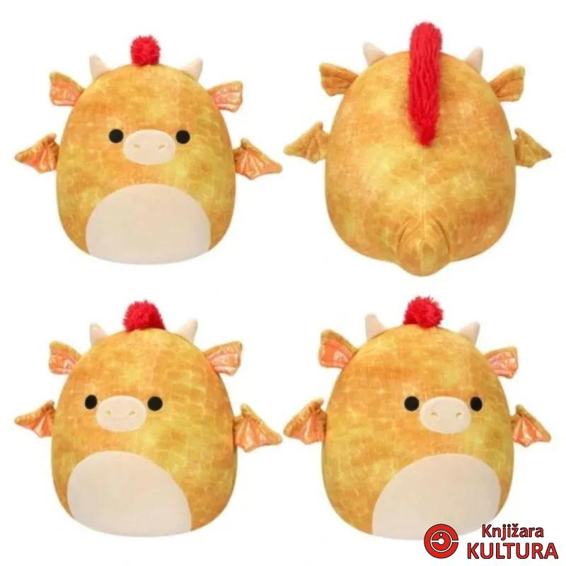 SQUISHMALLOWS 40CM ŽUTI ZMAJ SA CRVENOM KOSOM 