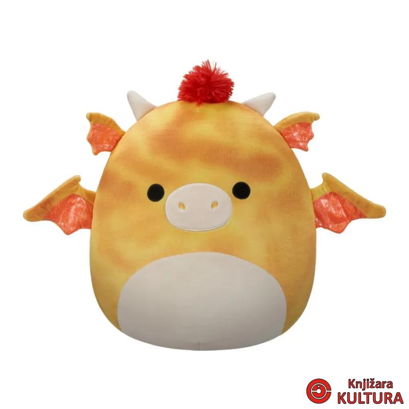 SQUISHMALLOWS 40CM ŽUTI ZMAJ SA CRVENOM KOSOM 